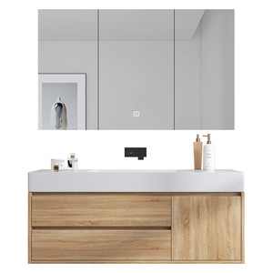 Simple smart bathroom cabinet integrated basin countertop bathroom cabinet combination washbasin basin washbasin - Product Image 5