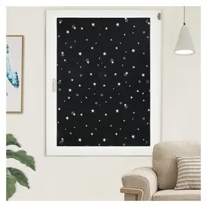 Portable Travel Blackout Window Blind Window Curtain Tecido Cortina Estrela Padrão Janela Com Ventosa E Suporte De Fita Mágica