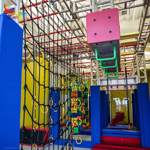 Estándar de seguridad europeo <span class=keywords><strong>americano</strong></span>, equipo de patio interior, Curso de Guerrero <span class=keywords><strong>Ninja</strong></span> suave, gimnasio de la jungla, carrera de obstáculos para niños de plástico - Product Image 6