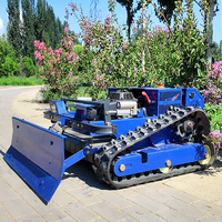 Mesin Pemotong Rumput Otomatis Kendali Jarak Jauh 4-Tak Bensin Crawler Robot Pemotong Rumput Otomatis Pemasok EU
