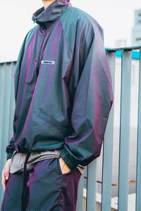 사용자 정의 남자의 여름 캔버스 하이 스트리트 레이서 재킷 대형 반사 방수 전단 스탠드 칼라 - Product Image 4