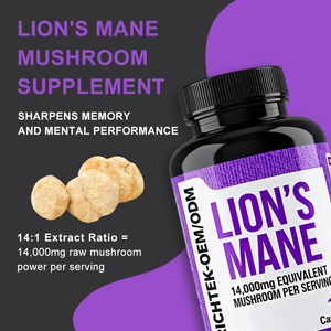 Hot Selling Private Label Premium Nahrungs ergänzungs mittel Lions Mane Mushroom Extract Kapseln - Product Image 3