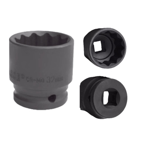 Llave de Impacto de 3/4'' y 32 mm, 12 Puntas, Acero CR-MO, Resistente, para Pistola de Aire, para Reparaciones Industriales y Automotrices - Product Image 3