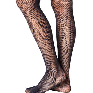 Mujer Sexy Plus Size negro medias con pura textura de piel de serpiente - Product Image 3