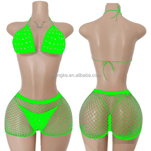 Vadulyer源工厂批发定制热镐水钻异国舞蹈服装加尺码脱衣舞服装 - Product Image 3