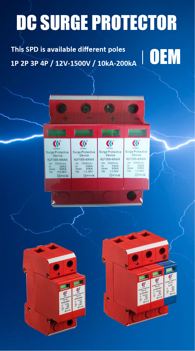 1000v Solar Photovoltaic DC Power Supply Spd/surge Protector Solar