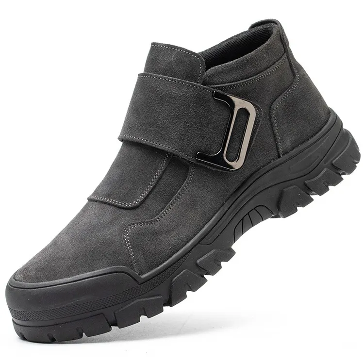 브랜드 도매 하이 퀄리티 사용자 정의 편안한 방수 작업 안전 신발 건설을위한 남성 강철 발가락