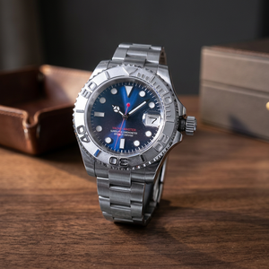 Montre de Plongée Sportive de Luxe Personnalisée avec Charme Saphir, Mouvement Automatique NH35/NH36, Bracelet en Cuir Acier Inoxydable Seiko, Résistance à l'Eau 50 Bar - Product Image 3
