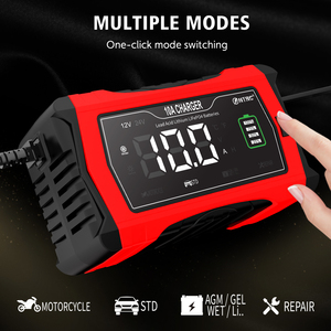 HTRC Full-Automatic 12V/24V Cargador <span class=keywords><strong>de</strong></span> batería <span class=keywords><strong>de</strong></span> coche 10A/5A Potencia rápida <span class=keywords><strong>para</strong></span> Auto Coche Motocicleta <span class=keywords><strong>Baterías</strong></span> <span class=keywords><strong>de</strong></span> plomo-ácido Tipo eléctrico - Product Image 2