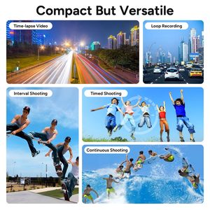 <span class=keywords><strong>Sjcam</strong></span> <span class=keywords><strong>Sj4000</strong></span> Caméra d'action double écran 4k30fps Ultra Hd Caméra sous-marine Étanche 170 ° Grand Angle Wifi pour Tiktok Youtube - Product Image 3