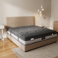 Hochwertige A-Klasse Queen-Size Feste Stützende Gel-Memory-Foam-Matratze Leicht zu Reinigen für Gästezimmer Geräuschlose Matratze