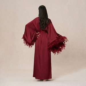 Pajamas for Women Luxury V-Neck New Style Robes Women's Spring Summer Polyester Fiber High-end Bride <strong>Morning</strong> Gown Pajamas - Product Image 4