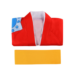 Disfraz de Cosplay de Luffy de One Piece, Kimono Rojo del País de Wano, Traje de Anime - Product Image 3