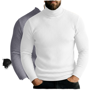 Suéteres de Cuello Alto para Hombre, Nuevos, de Invierno, Casuales, de Color Sólido, Cálidos, Delgados, Transpirables, de Punto - Product Image 1