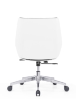 Chaise de bureau pivotante moderne pour réunions administratives avec dossier, cadre ergonomique en aluminium, pour ordinateur