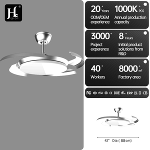 Luxury Modern Ceiling <b>Fan</b> Chandelier Invisible Winding Remote Commercial Warehouse Kit Ventilation Silence DC Durable Stylish - Product Image 3
