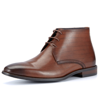 Vente en gros de chaussures de cheville décontractées en cuir de qualité supérieure bottes Chelsea noires antidérapantes pour hommes pour usage quotidien