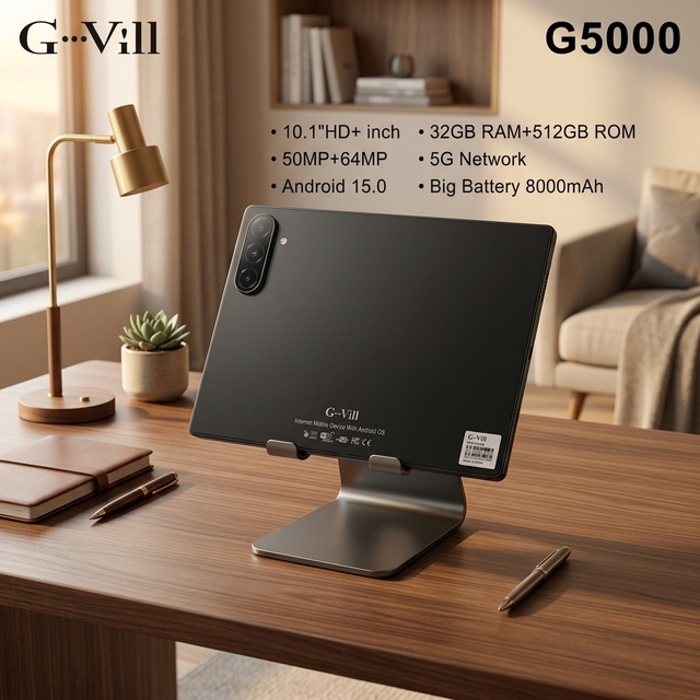 G Vill G5000 New Android 10 Tablet 10.1 Inch 2+32GB Octa Core IPS 1920x1200 Display Wi-Fi GPS Tablet PC for Kids Entertainment