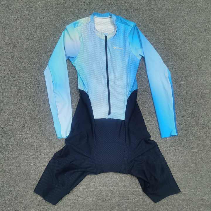Custom logo Women Cycling Jerseys Short Sleeve Cycling Running Swimming Wear Clothing Tri Suit Triathlon for Men with Gel Padded