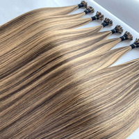 Cheveux chinois Remy à pointe plate, tissage double fait à la machine # Piano couleur 4-27 en stock, prêt à être expédié dans le monde entier
