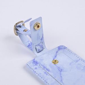 Wholesale Simple Business Document Protective Cover Outdoor Portable Passport Holder Travel Durable PU Luggage Tag - Product Image 5
