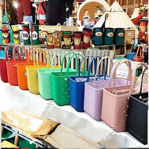 Sac fourre-tout décontracté fait main en EVA, élégant, imperméable, à motifs floraux, durable, avec deux poignées, grande capacité, léger, écologique, ouvert, pour la plage - Product Image 3