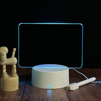 Tableau d'écriture effaçable Creative DIY LED message Luminous Note acrylique Writing board light