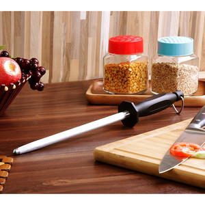 แท่งเหล็กกล้าไร้สนิมสำหรับลับมีด พร้อมด้ามจับสีดำ สำหรับใช้ในครัว เครื่องมือลับคมแบบใช้มือ ND R2 - Product Image 3