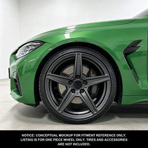 Forjado a Medida 12000T |   Norma DOT |   MOQ 4 Geruida <span class=keywords><strong>S1</strong></span>-00318 18-24 Negro Mate Cinco Radios para <span class=keywords><strong>BMW</strong></span> Serie 4 M4 Llantas Rines - Product Image 5