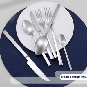 High <b>Mirror</b> Stainless Steel Cutlery Wedding Silver Modern Flatware Sets For Wedding - Product Image 6