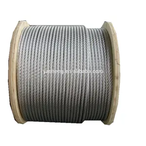 SS 304/316 Material wire rope 6x37