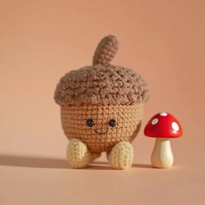 Kit de Ganchillo de Bellota Adorable con Hilo, Herramientas de Relleno, Ojos de Seguridad, <span class=keywords><strong>Paso</strong></span> <span class=keywords><strong>a</strong></span> <span class=keywords><strong>Paso</strong></span>, Perfecto para Principiantes, Kit de Ganchillo de Juguete de Bellota - Product Image 3