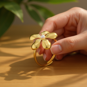 แหวนแฟชั่นประดับ PERLAS A0349 สำหรับผู้หญิง เครื่องประดับคุณภาพสูง - Product Image 3