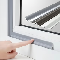 Bande d'étanchéité autocollante en mousse pour fenêtres et portes, isolation phonique, forme en T, gris