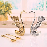Ensemble de cuillères et fourchettes de luxe en acier inoxydable Silver Swan, durables et compatibles lave-vaisselle, pour la présentation de fruits lors de fêtes
