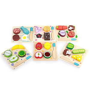 Juguete de Cocina de Madera al por Mayor, Juguete de Rompecabezas de Frutas y Verduras para Cortar, para la Educación Infantil - Product Image 3