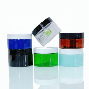 Tarro de plástico PET transparente de grado alimenticio con tapa negra para lociones y cremas cosméticas de 50g, 50ml, 100ml, 120ml, 150ml, 200ml, 250ml, 2oz, 4oz, 16oz - Product Image 2