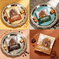 Sacs d'emballage personnalisés en plastique transparent givré thermoscellables pour aliments, bonbons, biscuits, sachets individuels pour biscuits avec design