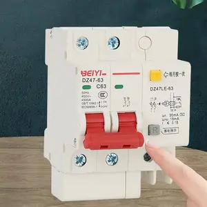 BEIYI Mini Circuit Breaker 1p 2p 3p 4p RCBO Elcb Earth Leakage Circuit Breakers 1p+n 25a 32a 63a