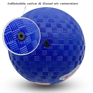 OEM logo blu di Gomma che rimbalza parco giochi palla set eco-friendly dodgeball 7 pollici kickball per i bambini toddles - Product Image 4