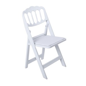 Sillas Plegables Blancas de Plástico Estilo Napoleón para Bodas, Eventos y Fiestas - Product Image 1