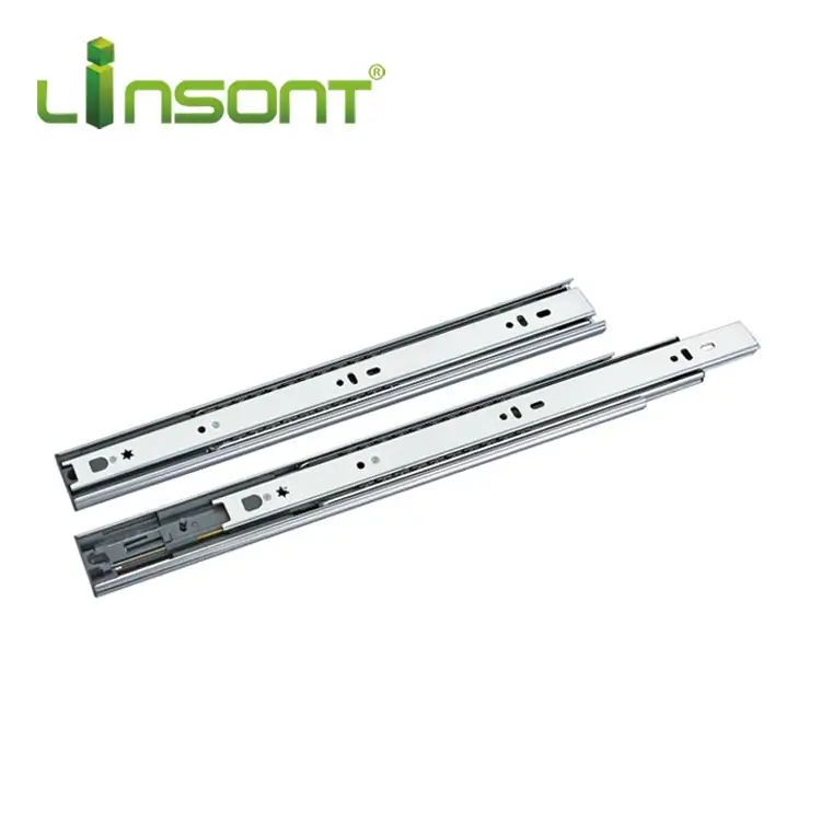 Linsont Chất lượng cao đồng thau đệm mềm đóng 45mm 3 lần bóng mang ngăn kéo trượt Nhà cung cấp bán nóng