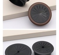 Passe-câble en plastique ABS pour bureau, cache-trou de câble, accessoire de mobilier pour ordinateur, vente en gros, fabriqué au Guangdong