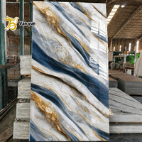 Panneau mural moderne en PVC UV effet marbre, résistant à l'humidité, insonorisant, ignifuge, décoration intérieure, usage commercial et résidentiel