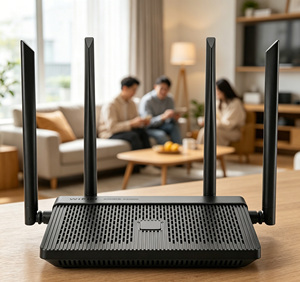 เราเตอร์ไร้สายความเร็วสูง 4 เสาอากาศ AX3000 R930S รองรับ WiFi6 แบบดูอัลแบนด์ 4 พอร์ต LAN สำหรับ FTTH FTTO - Product Image 2