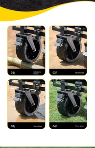 Chariot pliable en acier carbone à quatre roues pour <span class=keywords><strong>camping</strong></span> extérieur, capacité 180L, léger, grande taille, pour pique-nique, petite remorque - Product Image 6