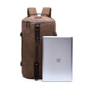 Free sample 3-Ways Vintage Canvas <b>Men</b> <b>Holdall</b> Weekend Travel Duffel Bag Backpack Messenger Shoulder Bags Convertible Travel - Product Image 4