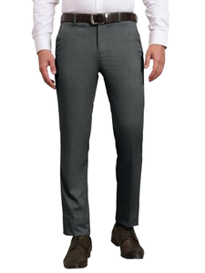 Pantalon décontracté taille haute pour homme, grande taille, respirant, en polyester, coupe ajustée, confortable, de haute qualité, style rétro britannique - Product Image 1