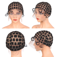 Vente en gros de bonnets de perruque tressés très demandés avec cheveux de bébé, bonnets de perruque à double dentelle complète, bonnets de perruque au crochet pour la fabrication de perruques tressées au crochet