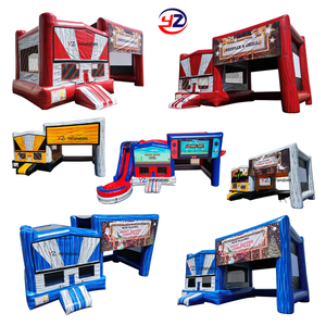 Château gonflable commercial en PVC avec toboggan et souffleur, aire de jeux pour l'éveil et le divertissement - Product Image 2